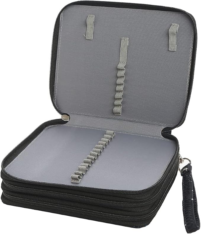 Portable Colored Pencil Case-72 Slots Colored Pencil Case Organizer with Zipper for Watercolor Pens, Pencil Case Organizer for Artist