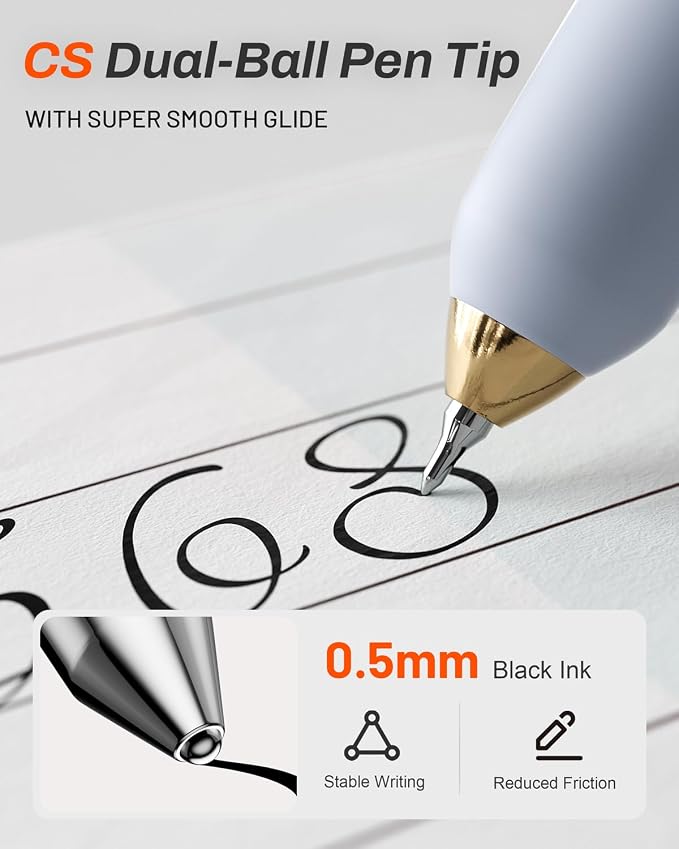 SUNEE Gel Pens, 12 Pack 0.5mm Pens Fine Point Smooth Writing Pens with Quick-Dry Black Ink, Cute Aesthetic School Office Note-Taking Pens for Journaling - Assorted