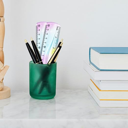 2 PCS 6 Inch Flexible Ruler, Bendable Plastic Ruler, Soft Bendable Gradient Colour Rulers with Centimeters and Inches for Student School Classroom Office Supplies