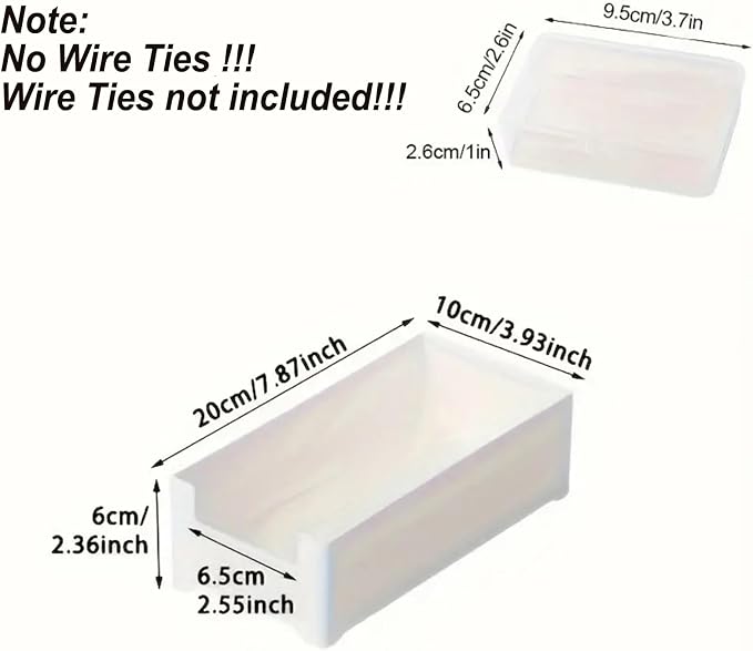 Cable Organizer Storage Box with 7 Wire Ties,Desktop Cable Management Box with Switch, Power Cord Organizer for Office,Home,Desk Accessories Storage Stationery Supplies（Clear）