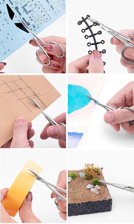 ANSAI Modeling Scissors 3.74 Inch For Masking Tape/decals,precision Scissors For Hobby Model Craft Military Miniature Figure Kit