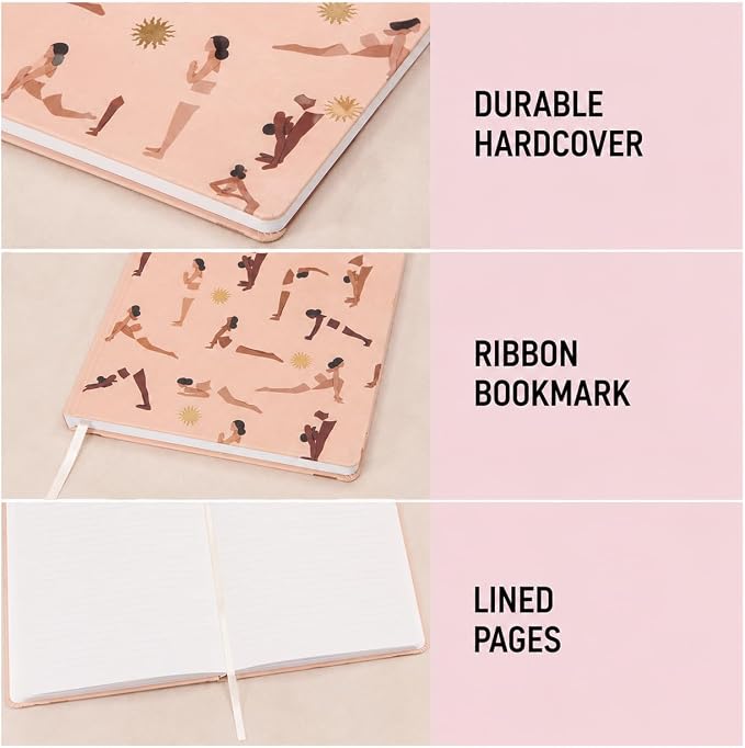 WORLD TRAVELER Large Lined Journal Notebook 256 Ruled White & Ivory Pages | Lay-Flat Binding, Gilded Page Edges Resist Wear, Reinforced Square Corners, Bleed-Resistant Smooth Paper