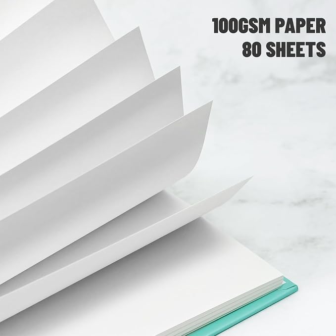 Blank Spiral Notebook B5 Black Hardcover Sketch Book -7.48" X 10.18" 4 Pack unlined Journal for Drawing,160 Pages 100GSM Thick Paper for Note Taking School Office
