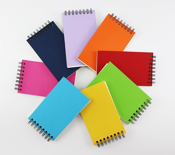 Small Spiral Notebook Set of 16,Mini 3x5 Pocket Notebook With Lined Pages, 60 Sheets Per Notepad, Memo Pads for Work, Home, Office, School, Gifts