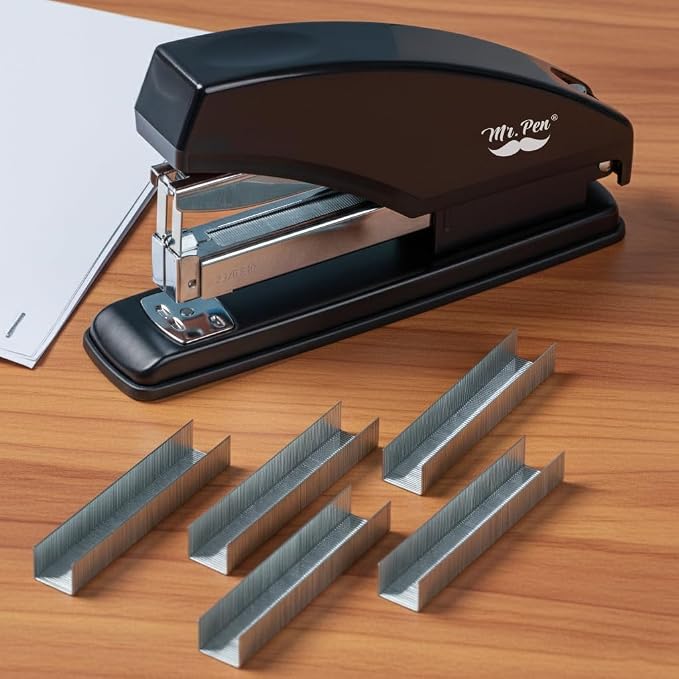 Mr. Pen- Heavy Duty Stapler with Staples, 3600 Staples 3/8" | 60 Sheet Capacity, Desktop Stapler for Students, Office Supplies, Ergonomic Design for Comfortable Use, Jam-Free