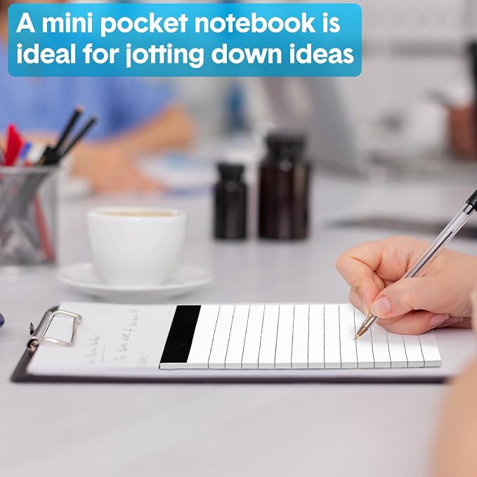 PerKoop 100 Pack Small Note Pads 4 x 6 Inch Lined Notepad Mini Memo Legal Pads with 30 Sheets Refills for Taking Notes Office School Supplies