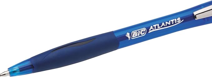 BIC Glide Blue Retractable Ballpoint Pens, Medium Point (1.0mm), 2-Count Pack, Ultra Smooth Writing Blue Pens