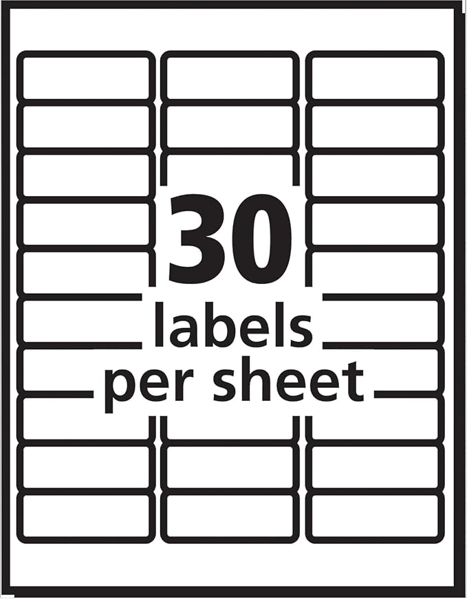 Avery Labels Easy Peel Printable Address Labels with Sure Feed, 1" x 2-5/8" Customizable Stickers, 5,010 White Blank Mailing Labels, Great for Mailing, Shipping, and More (5160) | Customizable Printable Stickers with Sure Feed, White Blank Mailing Labe...