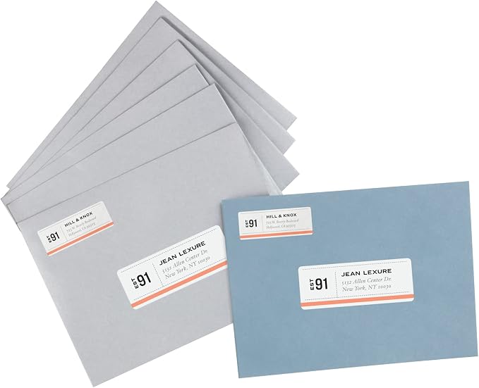 Avery Repositionable Printable Address Labels, Sure Feed Technology, 1" x 2-5/8", White, 750 Blank Mailing Labels (58160)