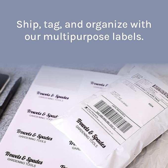 Premium Label Supply White Sticker Address Labels – 2" x 4" – Laser/Inkjet Compatible – (10 per Sheet), 25 Sheets – 250 Total Adhesive Labels