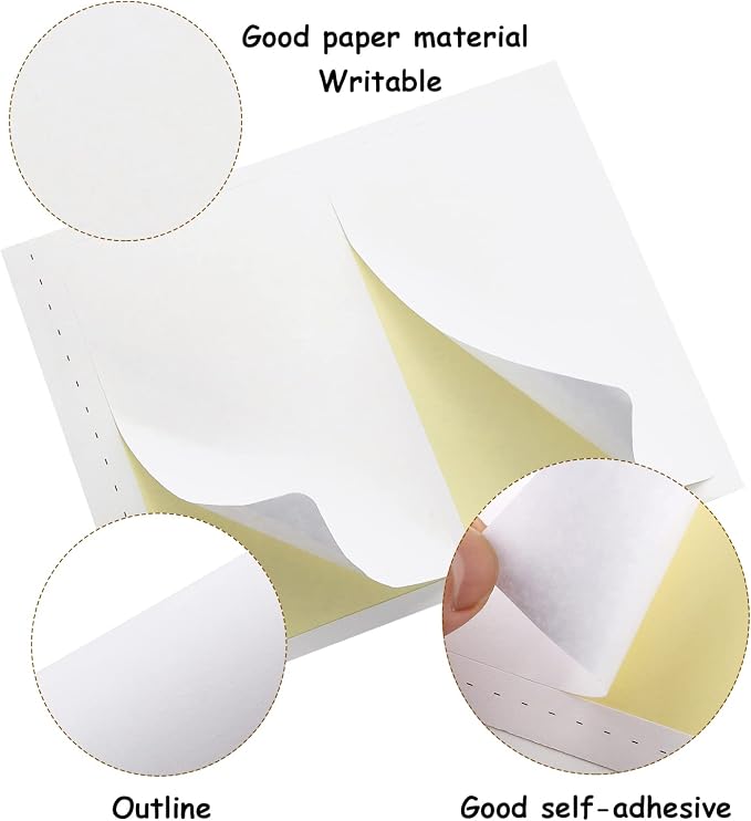 Tenare 50 Sheets/100 Pcs to from Return Address Mailing Labels Mail Shipping Label, Postage Guaranteed Stickers Self Adhesive Mailing Labels Stickers for School Office(Blank Style,4.5 x 3.5 Inch)