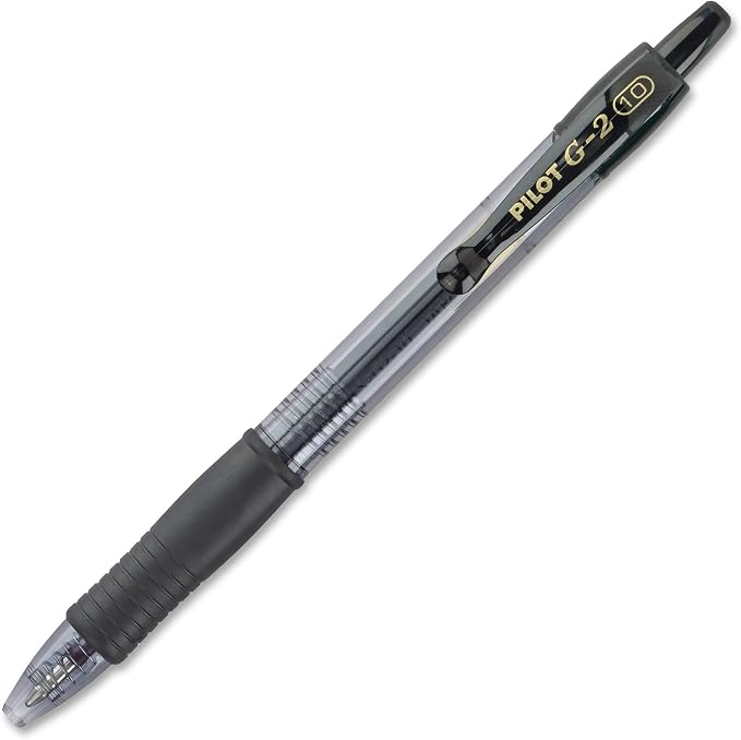 Pilot G2 Premium Refillable & Retractable Rolling Ball Gel Pens, Bold Point, Bold Gel Pens, 1.0mm, Black Ink, 12-Pack