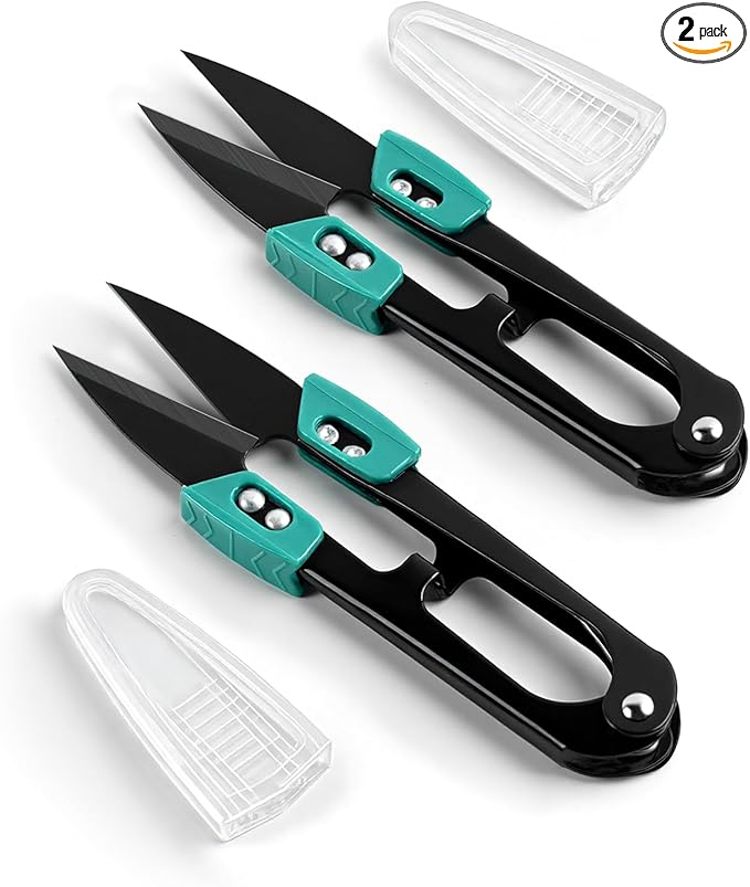 4.2 inch Sewing Scissors - Wider Handle Thread Snips with Safety Covers | 2 pack丨Professional Snips Scissors for Sewing, Quilting Supplies, Stitch, DIY Supplies