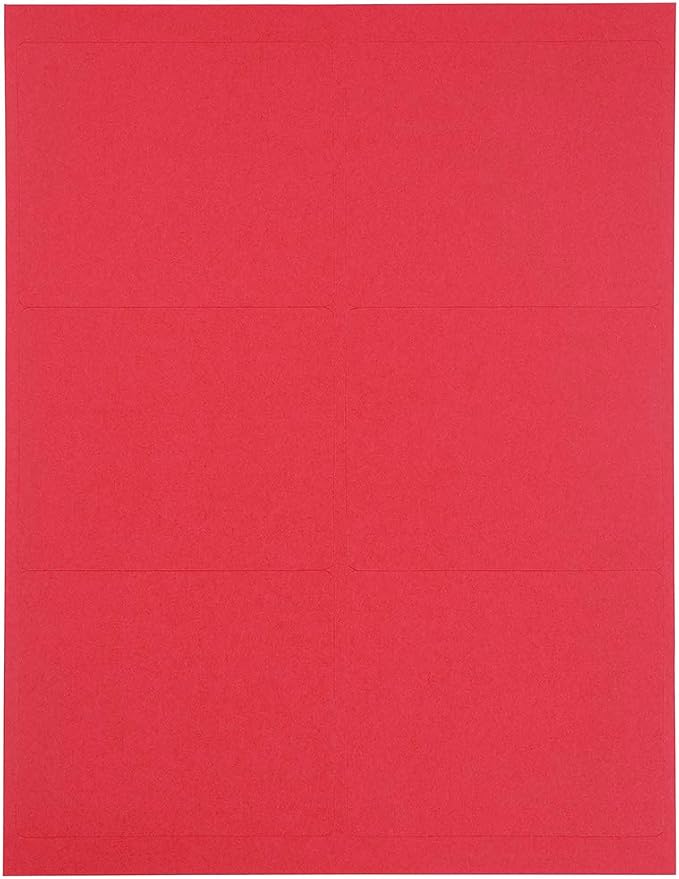 JAM PAPER Shipping Address Labels - Large - 3 1/3 x 4 - Red - 120/Pack