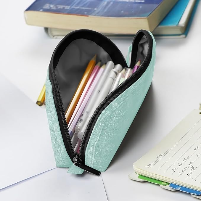 Gloppie Pencil Pouch - Practical Pencil Case, Aesthetic Simple Pencil Bag, Small Pen Holder, Back to School Supplies for Girls Boys, Green
