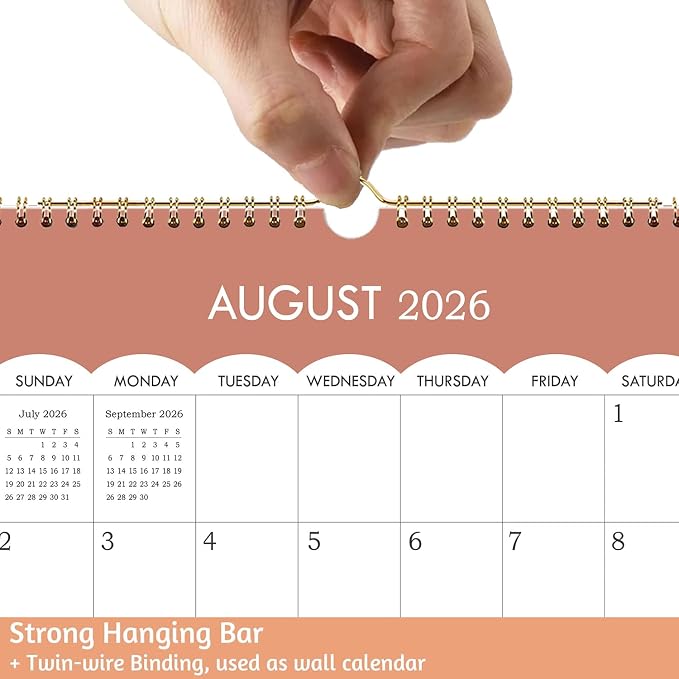 2026-2027 Wall Calendar - 2026 Vertical Wall Calendar Runs from Now to June 2027, 11.5" x 14.5", Strong Twin-Wire Binding, Thick Paper, Modern Calendar for Office, School, Home