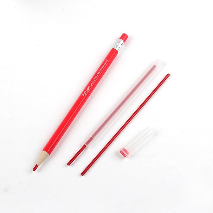 Colored Mechanical Pencil 2.6mm for Coloring and Drawing, Mechanical Colored Pencils,12pcs with extra 24pcs colored leads