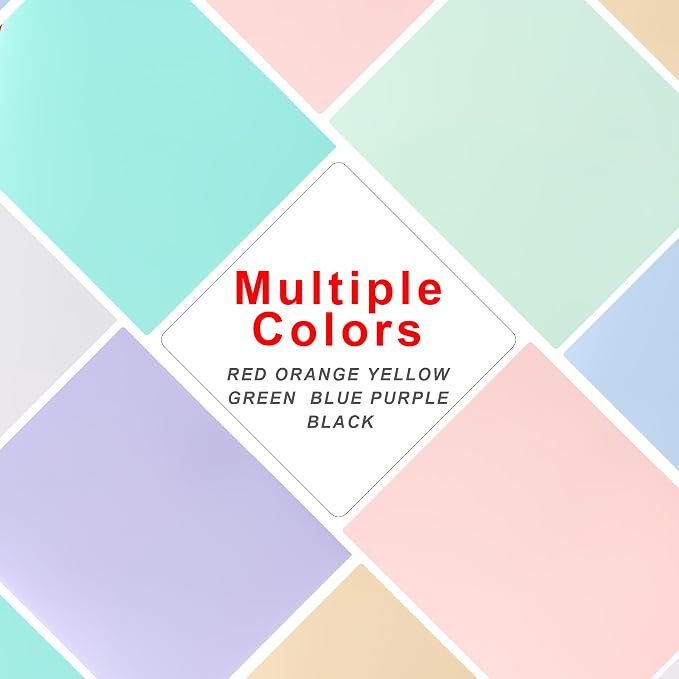 Aegero Plastic Folders with Pockets (7 Pack, Sweet Colors), Durable Heavy Duty File Folders with Business Card Slot, 2-Pocket Folder for Schoolwork & Office,Letter Size