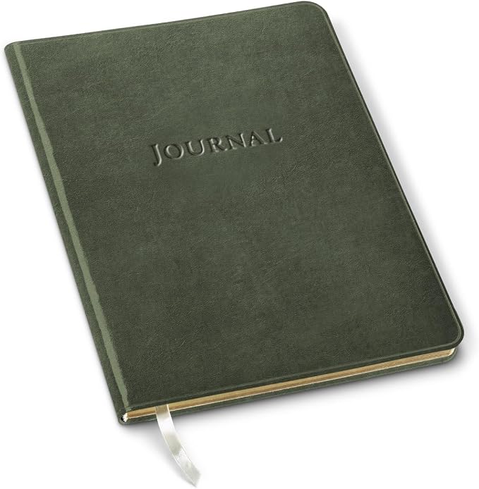 Gallery Leather Journal Notebook - 192 Pages, Softcover, For Men and Women, For Writing, Work & Travel, Handcrafted - Acadia Cactus - 9.75 x 7.5, Large Lined