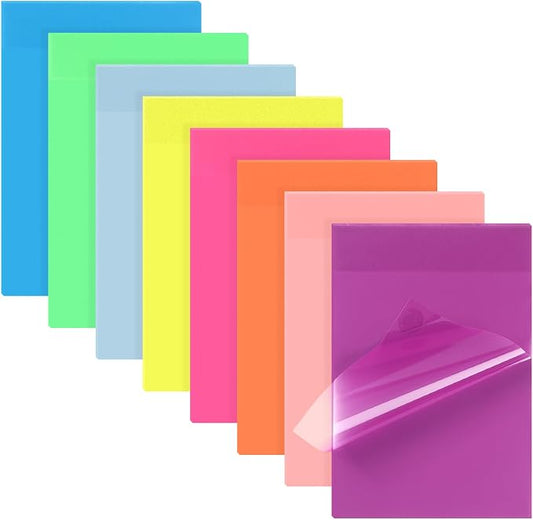 Yinder 4 x 6 Inch Transparent Sticky Notes Translucent Sticky Notes 240 Sheets Waterproof Clear Self Memo Pad See Through Back to School Bible Journaling Accessories Office School Supply(Bright)