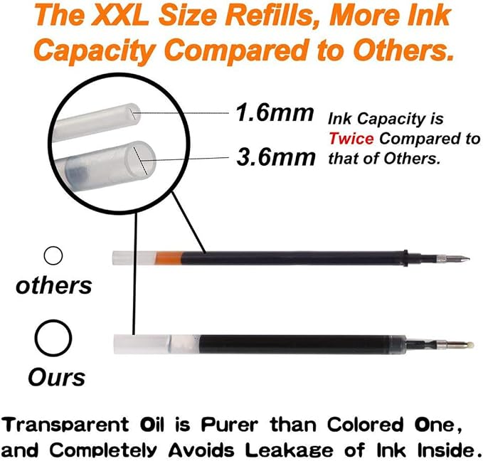 Smart Color Art 45 Pack Black Gel Pens, Retractable Medium Point Gel Ink Pens, Smooth Writing, Comfort Grip, Unisex