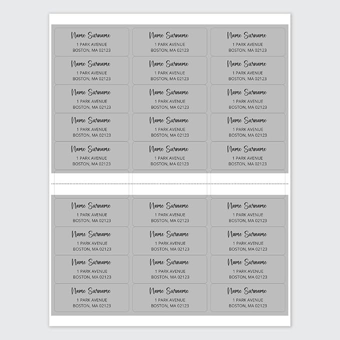 Dotty about Paper Personalized Grey Colorblock - Return Address Labels x 100