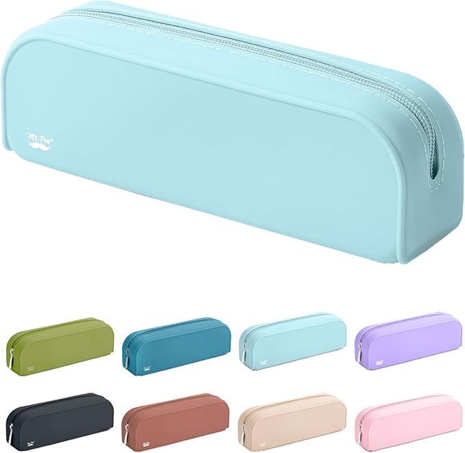 Mr. Pen- Silicone Pencil Case, Aesthetic Pencil Bag for Women, Makeup Pouch | Multifunctional Pouch for Stationery, Cosmetics and Electrical Goods Storage