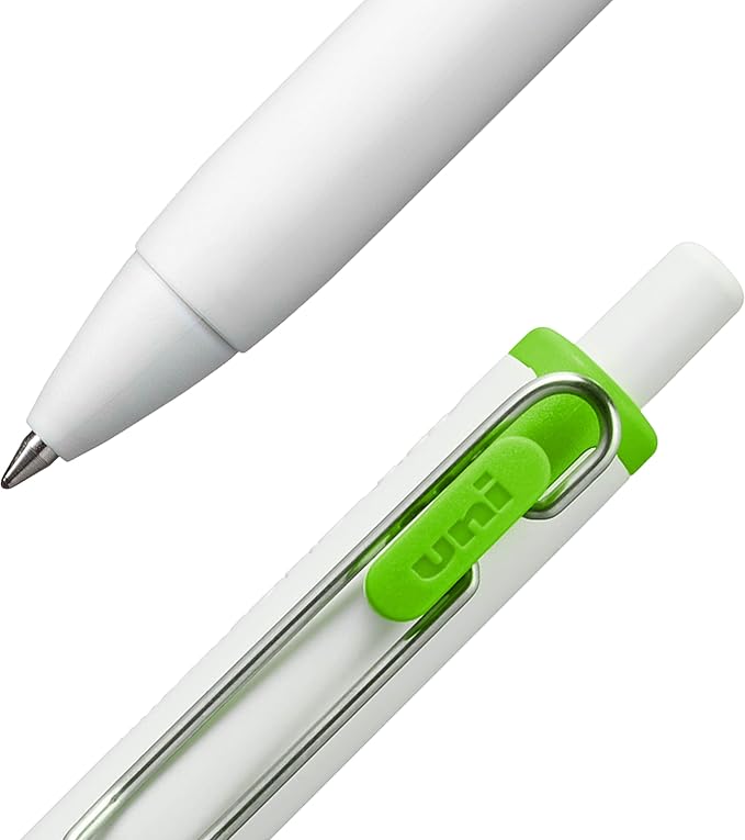 uniball™ one Gel Pens, Medium Point (0.7mm), Assorted Ink, 5 Pack | Ink stays on top of paper fibers for crisp vivid lines, wire pocket clip, color indicator top, smooth barrel & rubber grip