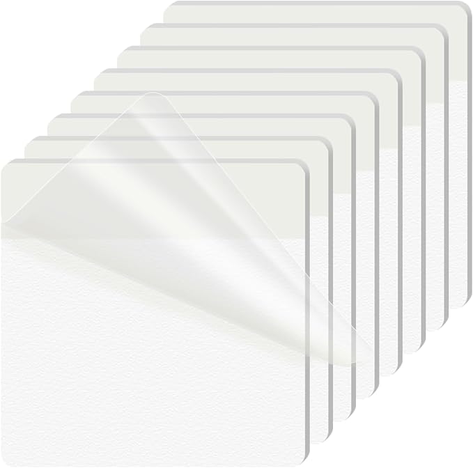 KICNIC Transparent Sticky Notes, 240 Pcs 3x3 Inch, Self-Adhesive Waterproof, See-Through Translucent Sticky Notes for Books, Bible, Page Markers, School Office College Supplies (Clear White)