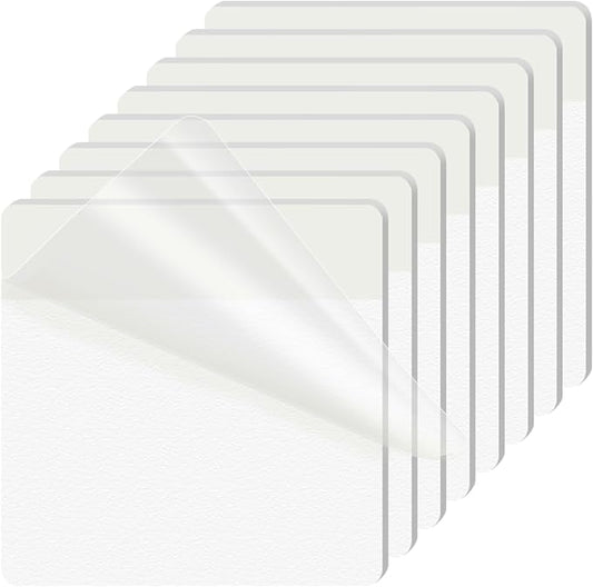 KICNIC Transparent Sticky Notes, 240 Pcs 3x3 Inch, Self-Adhesive Waterproof, See-Through Translucent Sticky Notes for Books, Bible, Page Markers, School Office College Supplies (Clear White)