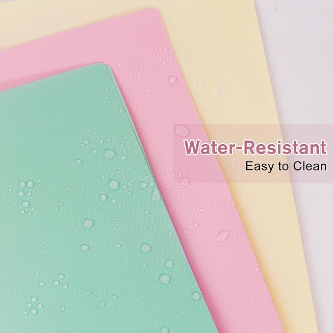 24-Pack Plastic andPockets and Prongs,2-Pocket and3 Fasteners, Pastel Folders Holds US Letter Size Paper for School/Office/Home, Pink