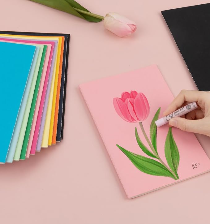 60 Pack Colorful Lined Notebooks for Writing, Journals Bulk, A5 Composition Books, 8.3x5.5 Inch, 60 Pages, 30 Sheets Sketchbooks for Office School Travel Supplies (Lined-60 pack, 12 Colors)