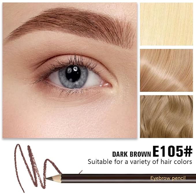 6Pcs Eyebrow Pencils for Women,Wooden Hard-Core Medium Brown Eyebrow and Eyeliner Pencil,Long Lasting Waterproof and Sweat-Proof,Beginner Makeup Brow Pencil,Create a Natural Eye Brow Makeup,Vegan