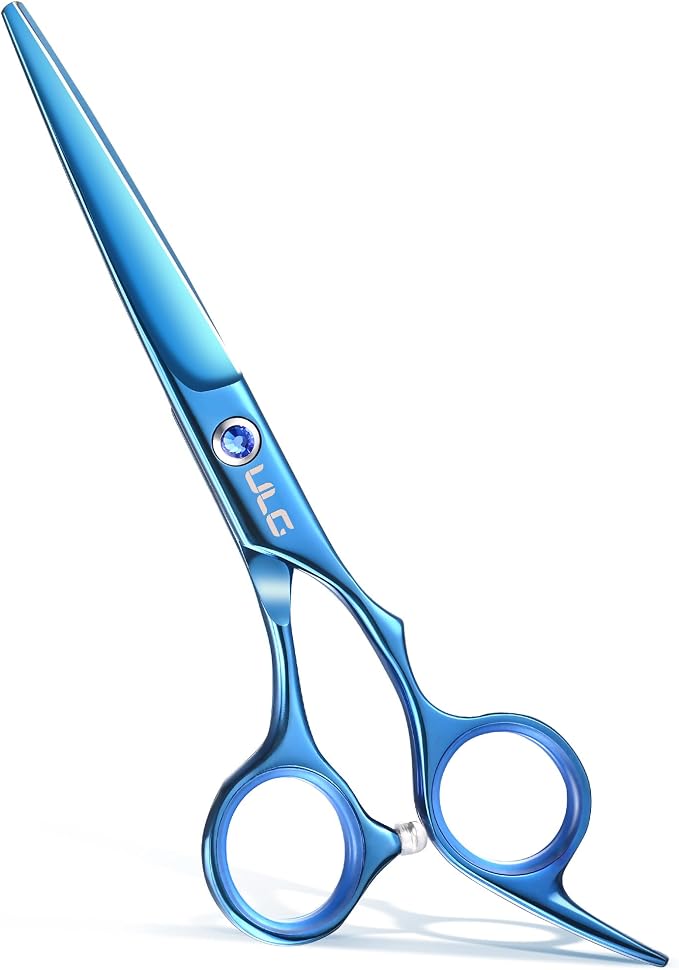 Hair Cutting Scissors, ULG Professional Hair Scissors 6.5 inch Right-Hand Razor Edge Barber Shears Salon Hair Cutting Shears Made of Japanese Stainless Steel, Hand Sharpened Navy
