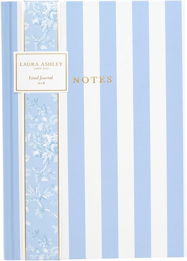 Laura Ashley Journal 256 Lined Pages Elegant Floral Hardcover Notebook | Scalloped Magnetic Flap Closure Keeps Notes Secure, Elegant Botanical Style Ideal for Diaries and Gifting