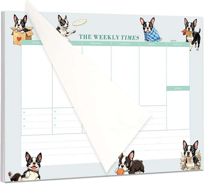 60 Sheets Weekly Pad, Tear Off Weekly Planner Notepad with Daily Schedule Weekly to Do List Notepad(7x10”)