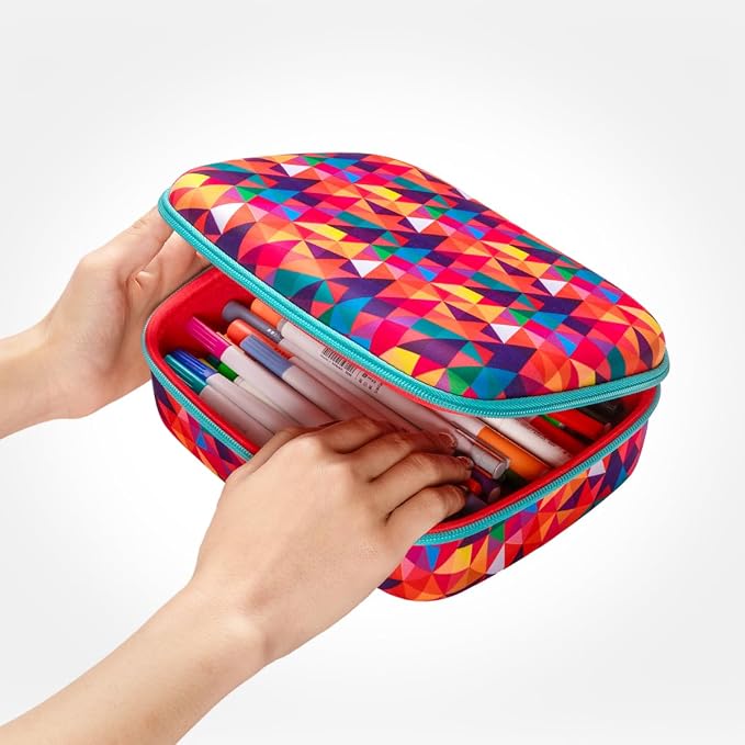 ZIPIT Jumbo Pencil Case for Girls, Cute Large Capacity Pencil Box, Colorful