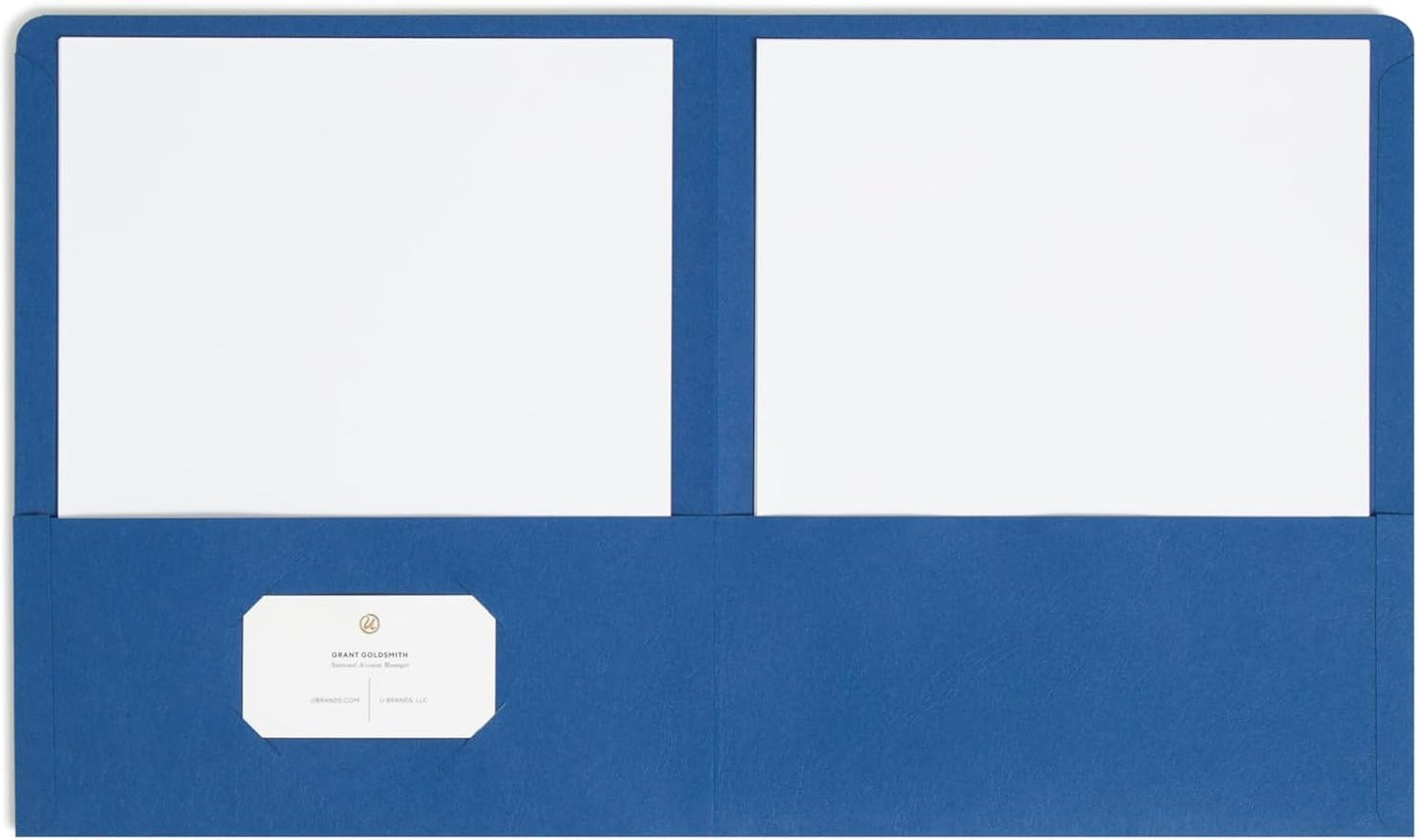 Smead Two-Pocket Heavyweight File Folder, Letter Size, Assorted Colors, 50 per Carton (87863)