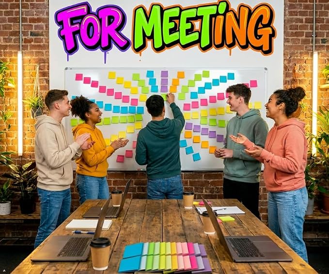 (24 Pads) Sticky Notes 3x3 Inches,Bright Colors Self-Stick Pads, Easy to Post for Home, Office, Notebook