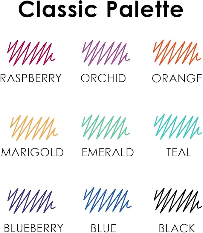 Grabie Erasable Gel Pens, Medium Point 0.7 mm Erasable Pens, Make Mistakes Disappear for Drawing Writing Planner, Pack of 9 Assorted Colors