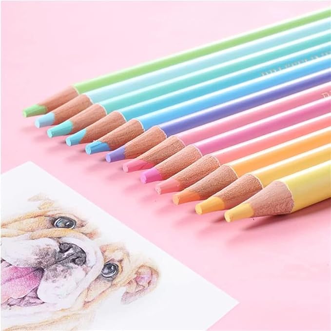50 Colored Pencil Set, Professional Pastel Coloring Pencils, Art Drawing Pencils for Adult Coloring Books, Artists Drawing, Sketching (Macaron color)