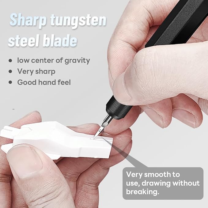 stedi Model Scriber 0.2mm Tungsten Steel Blade Panel Line Tool for Models | Precision Line Engraving,Fine Detail Scribing,Stable Scribing Control,Detail Engraving,Panel Line Scribing,Gundam Model Kit