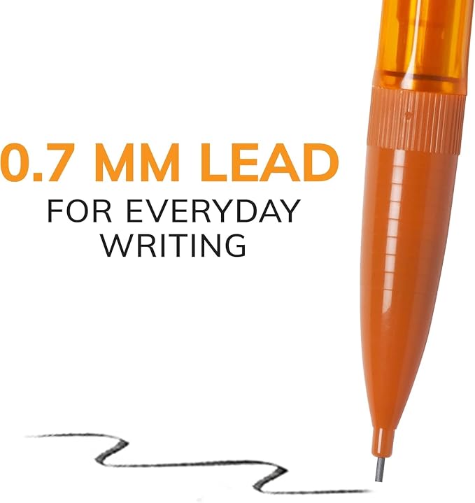 BIC Extra Smooth #2 Mechanical Pencils Bright Edition, 0.7 mm Medium Point, Assorted Colored Barrels - Bulk School Supplies for Students and Teachers, Pack of 144 Lead Pencils