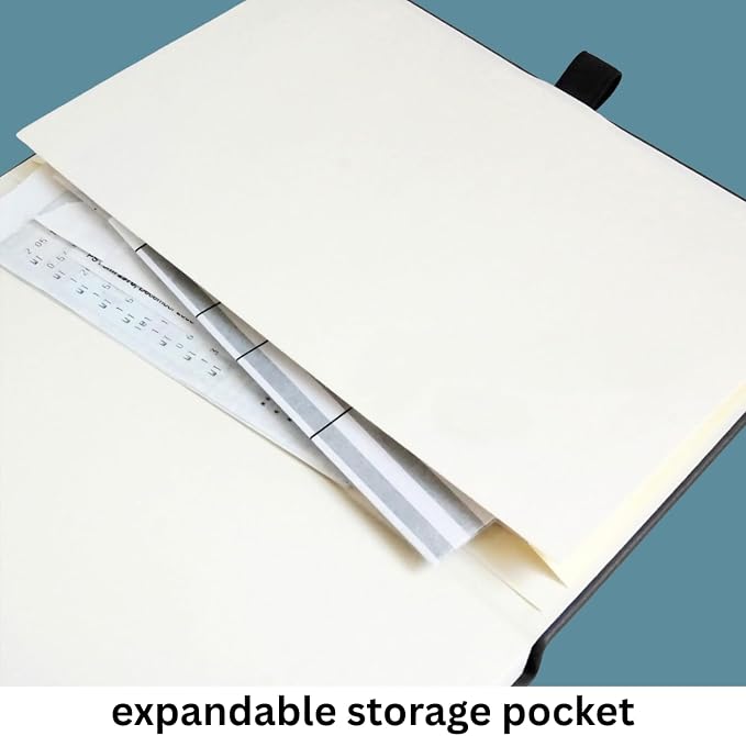 RICCO BELLO Lined Journal Notebook, Butterfly, 5.7 x 8.4-Inches | Faux Leather Hardcover, Pen Holder, College Ruled, 96 Sheets / 192 Pages, For Work & Notes