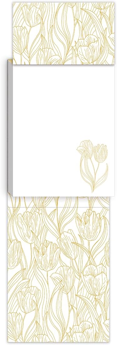 Punch Studio White Tulips Brooch Notepad (50442)