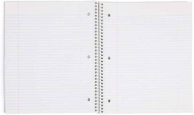 Mintra Office Durable Spiral Notebooks, 1 Subject, (Black, Blue, Red, College Ruled 3 Pack), 100 Sheets, Poly Pocket, Moisture Resistant Cover, Strong Chipboard back, For School, Office, Business