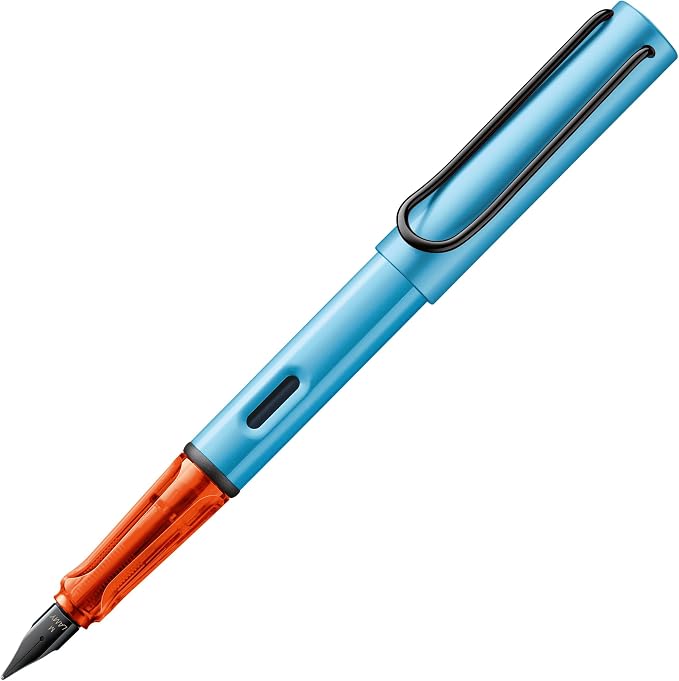 LAMY AL-star denim - Fountain Pen with ergonomic grip & polished steel nib in size EF - lightweight aluminum body - including LAMY T 10 blue cartridge - Right-Handed | Lamy Fountain pen with ergonomic grip - lightweight aluminium housing - incl. LAMY T...