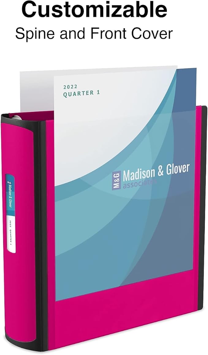 Staples Better Binder 2-Inch D-Ring View Binder, Reinforced Spine, Holds Up to 450 Sheets, Pink, for Office & School