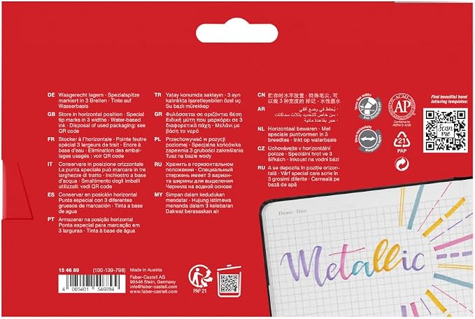 Faber-Castell 154689 - Highlighter TL 46 Metallic Pack of 8