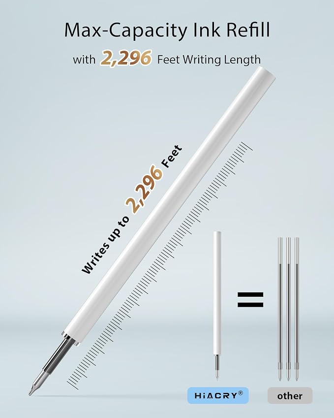 Hiacry 8 Pcs Gel Pens, Quick-Dry Black Ink-0.7 MM Fine Point Fidget Pens | Stress Relief, Smooth Writing, No Smear, No Bleed, Journaling, Note Taking, School, Office, Gift, Nurses,Students, Men, Women